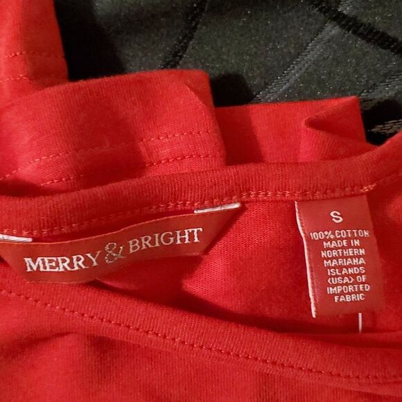 Merry bright Christmas tee new S - Picture 2 of 7
